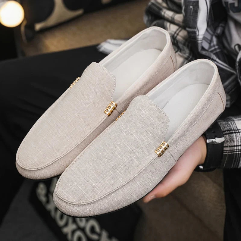 Men's Soft Leather Loafers | Spring Autumn Slip-On Driving Flats Large Size