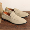 Men's Suede Loafers | Slip-On Dress Shoes for Wedding Business & Formal Events