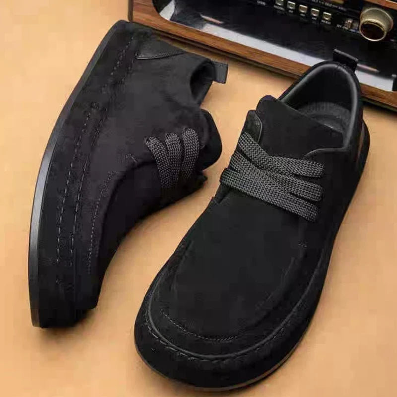 Men's Brown Suede Casual Walking Shoes | Fashionable Durable Comfort Footwear