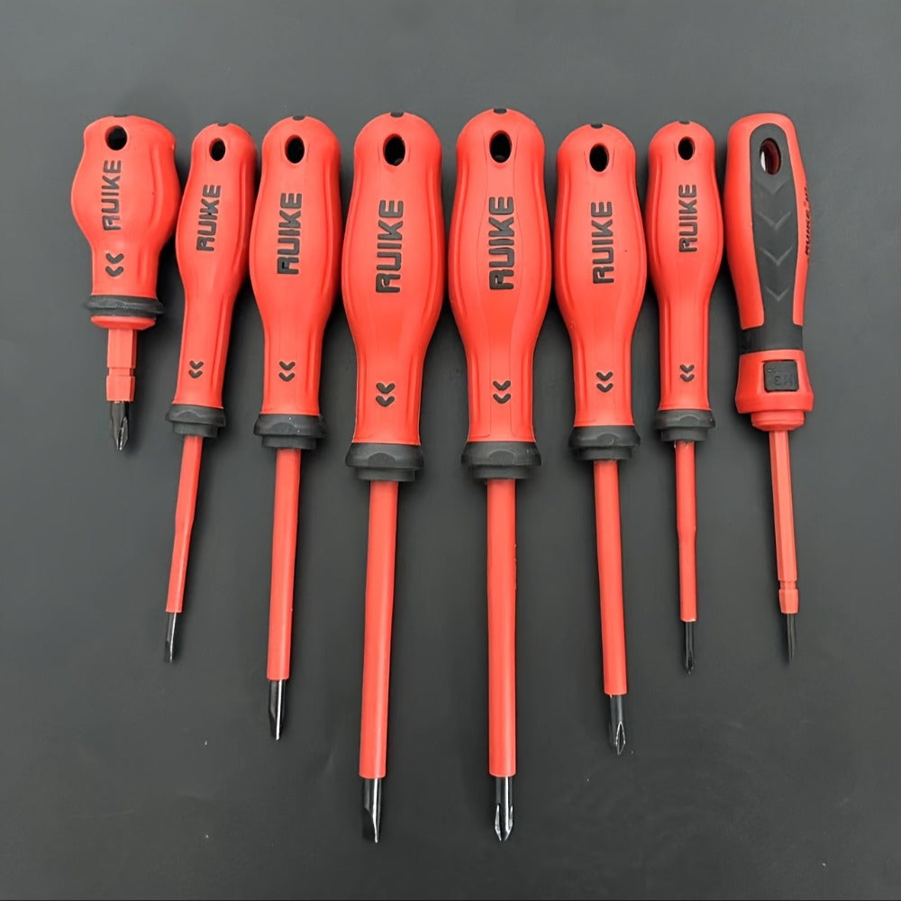 Magnetic Screwdriver Set with 4 Slotted and 4 Phillips Non-Slip Handle Precision Screwdrivers for Electronics
