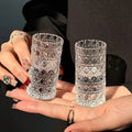 Shot Glass Set Diamond Engraved – Whiskey Vodka Tequila Glasses for Parties Weddings Home Bar Entertaining Reusable Barware Gift