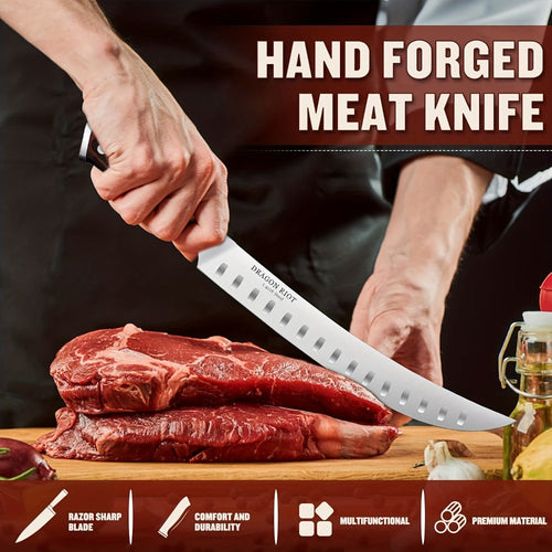 10 Inch Brisket Carving Knife with Ergonomic Wood Handle for BBQ