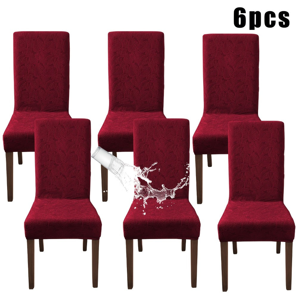 Chair Covers, Plant Print Slipcovers for Dining Room Kitchen Chairs, Elastic Parsons Chair Protector