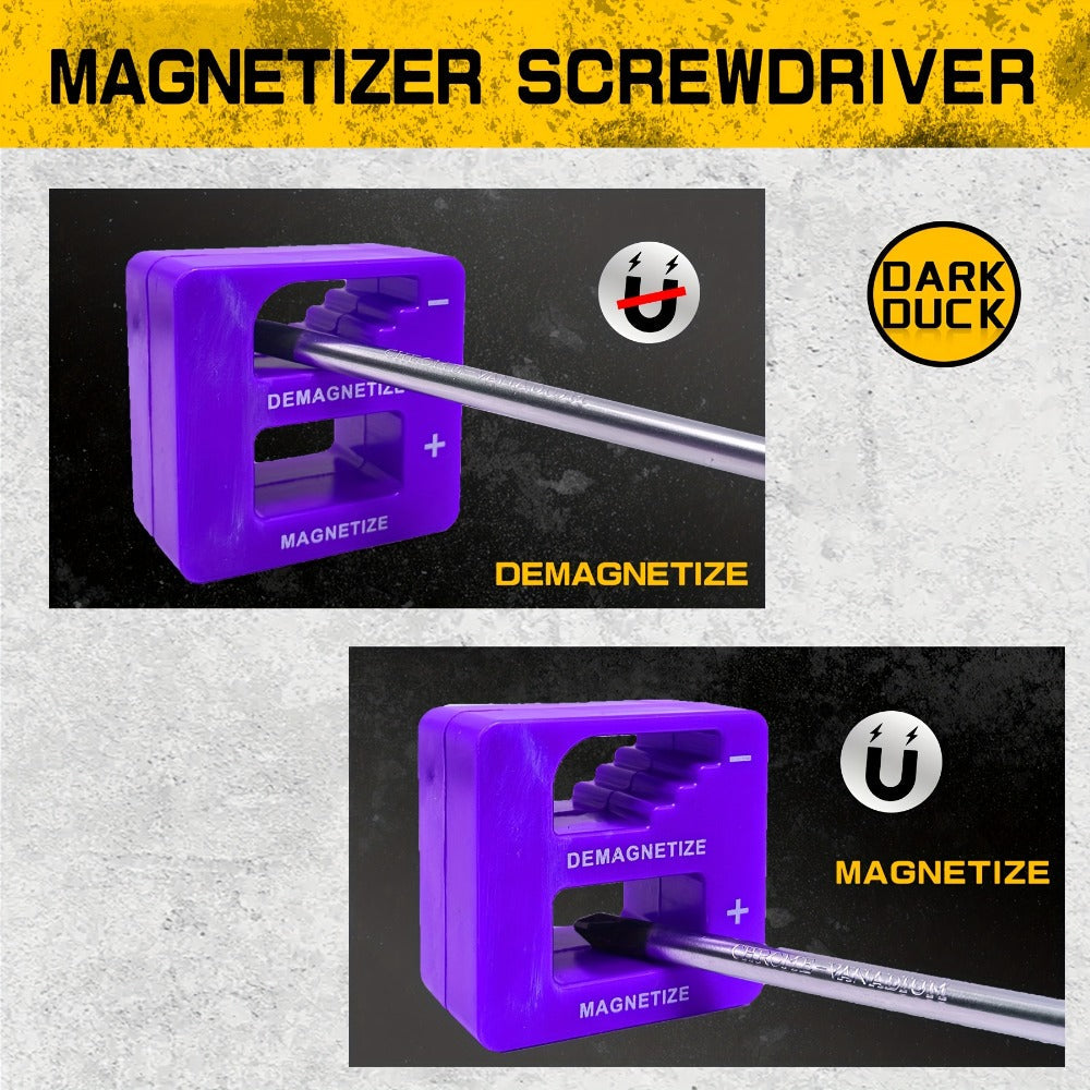 Magnetic Screwdriver Set, 118-Piece Chrome Vanadium Steel Tool Kit with Storage Rack and Magnetic Bowl for Repairs