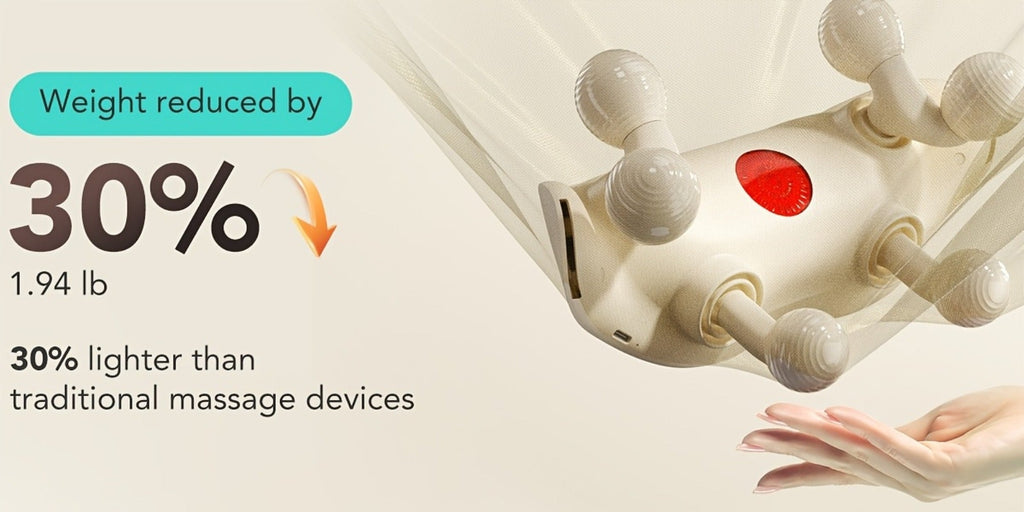 Wearable Neck & Shoulder Massager with Heat – 6D Bionic Hand Kneading Trapezius Massager, 9 Modes 3 Intensities 40-45°C Heat, Hands-Free Deep Tissue Massage for Home & Office, Gift for Women Men Mom