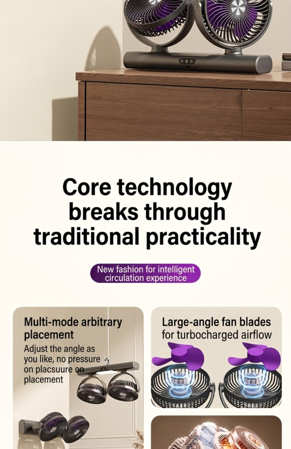 Usb Fan in a Rechargeable Design for Camping and Home & Office