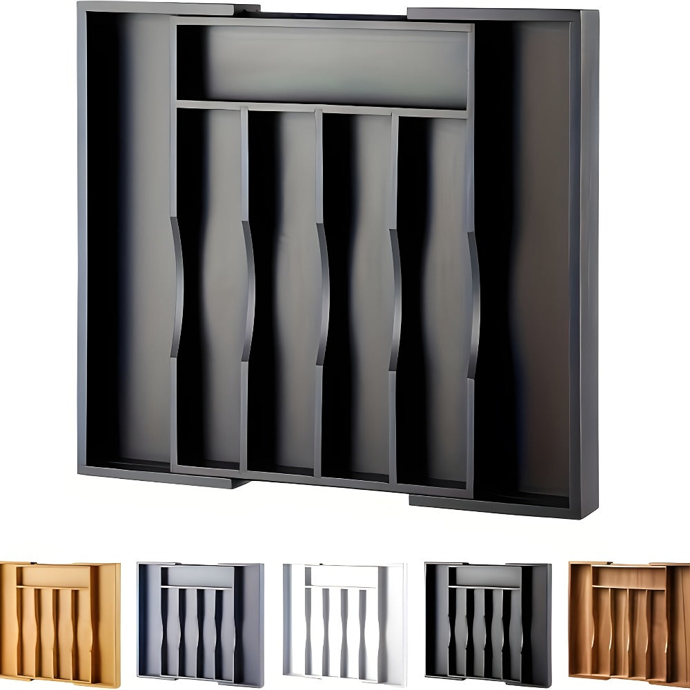 Drawer Organizer, Utensil & Cutlery Storage Tray for Kitchen Drawer, Expandable Knife Fork Spoon Holder 22.4" x 15" x 2"