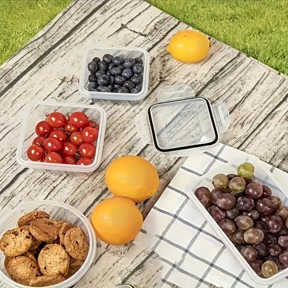 Food Storage Containers With Lids Airtight Plastic Container Set for Kitchen Pantry Organization, Easy-Lock Leak-Proof Design