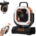 Camping Fan 20000mAh with LED Lantern and Remote Control, 4-Speed 90° Oscillation 1-8H Timer, 59-Hour Battery Life Power Bank Fan with Hook for Tent, Hiking, Outdoor and Indoor Use