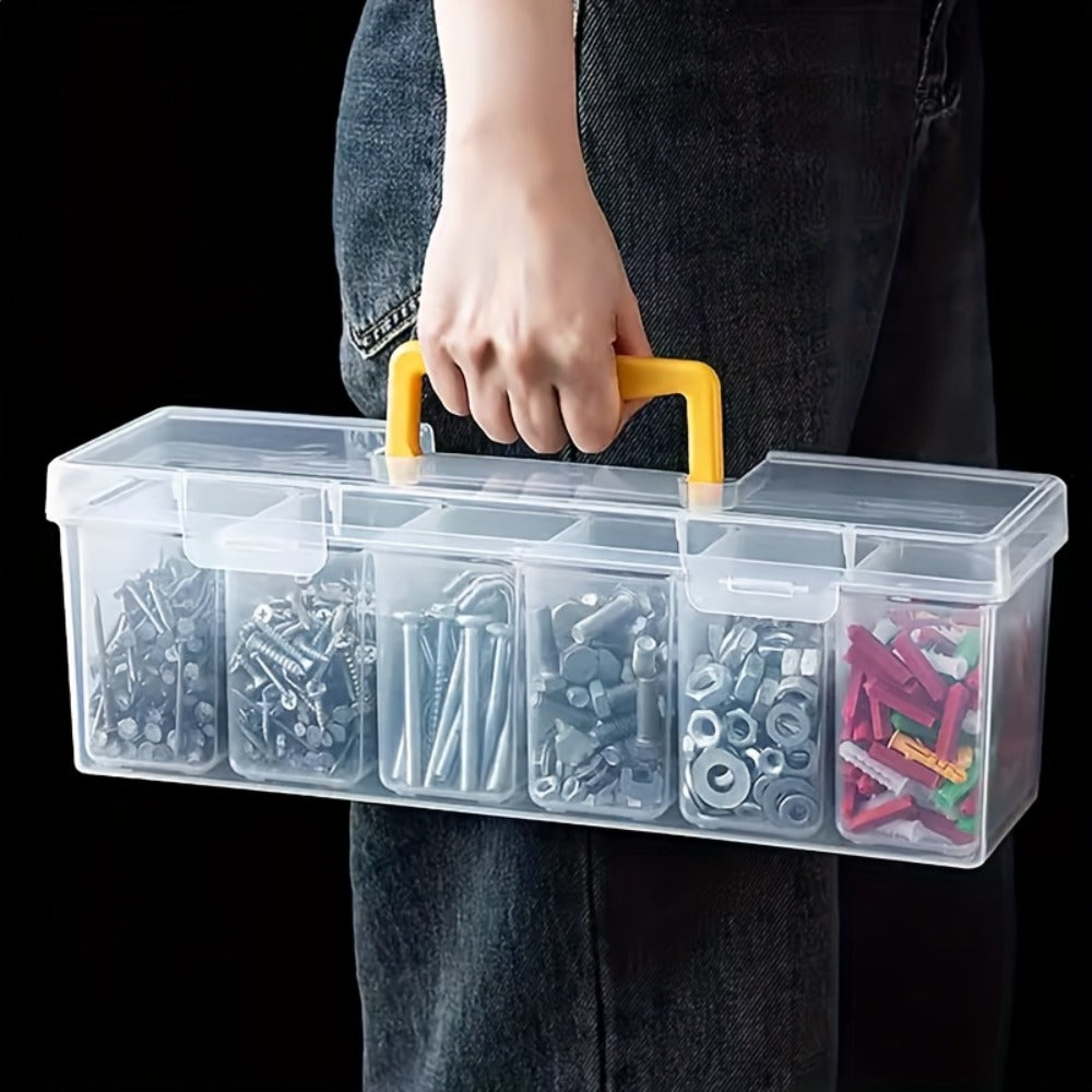 Organizer Box Set with Multi-Compartment Hardware Organizer for Screws