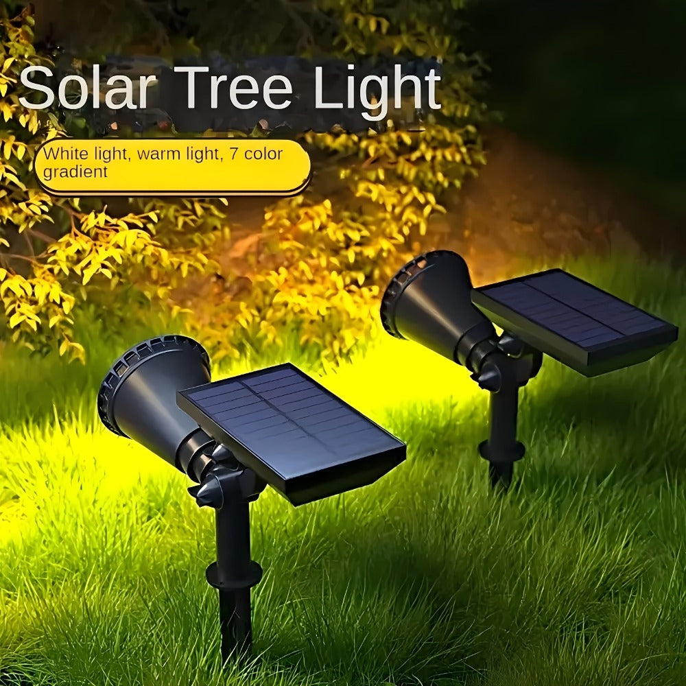 Solar Landscape Lights with 8 Color Modes Outdoor Solar Spotlight for Garden