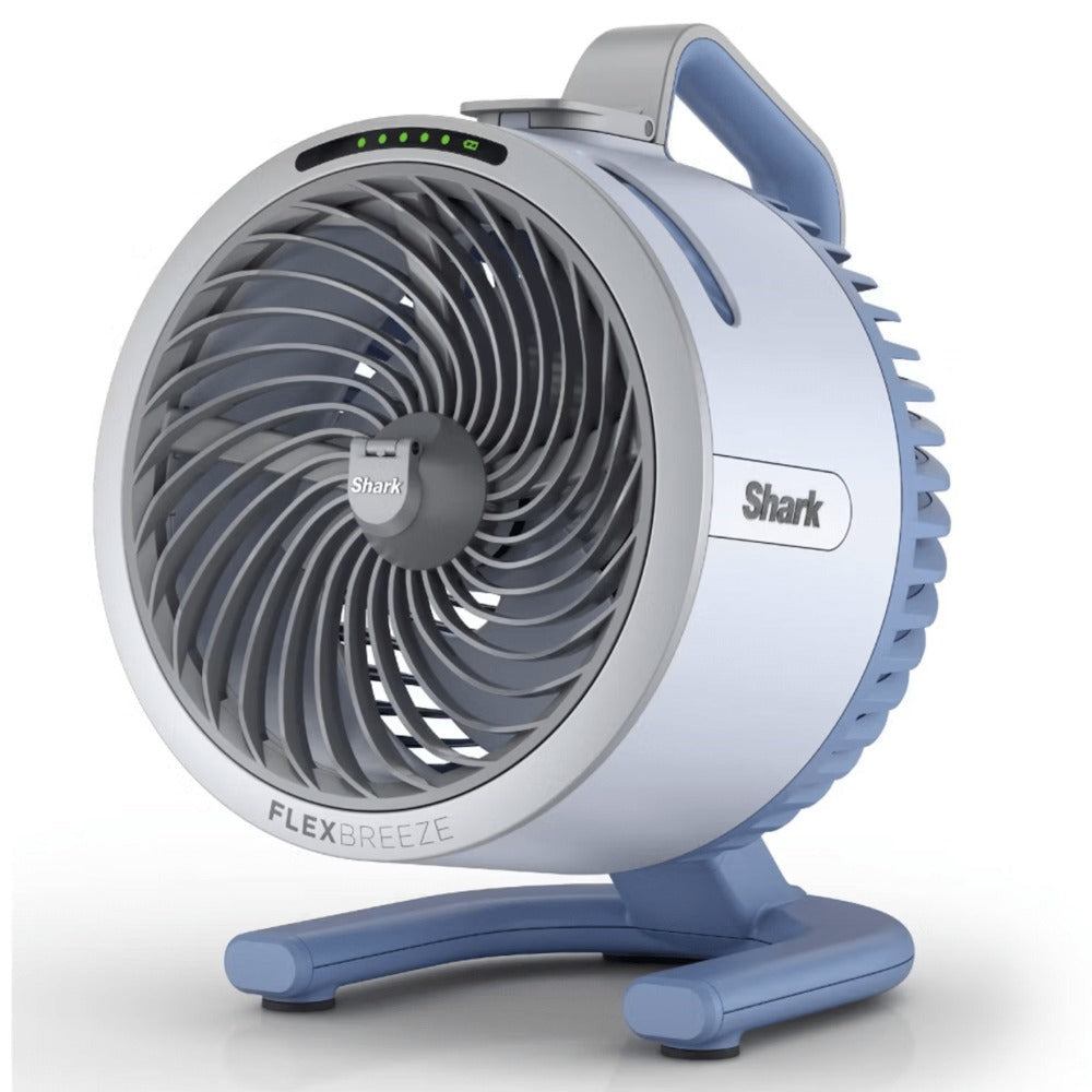 Misting Fan in a Portable Refurbished Sky Color Design for Indoor and Outdoor Use (29Hr Battery)