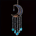 Dreamcatcher Moon Suncatcher Wall Hanging – Handmade Boho Wind Chime Pendant for Indoor Outdoor Garden, Courtyard & Party Decor – Christmas & Birthday Gift