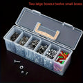 Organizer Box Set with Multi-Compartment Hardware Organizer for Screws