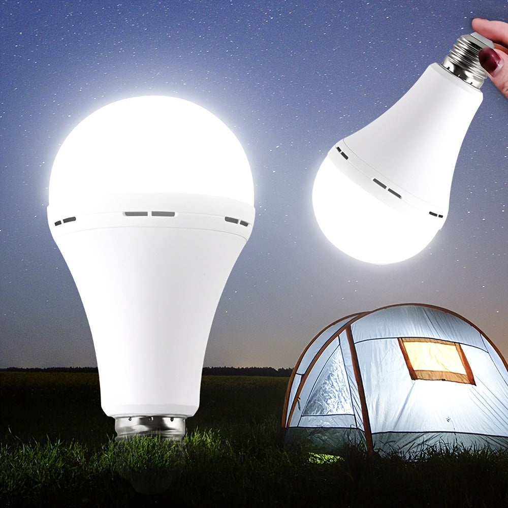 Rechargeable Emergency LED Light Bulb 4 Pack, 12W 6500K, for Camping and Power Outage