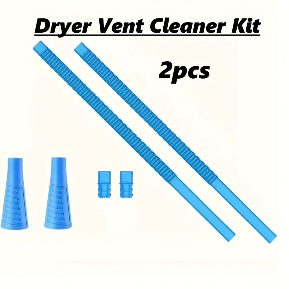 Dryer Vent Cleaner Kit Replacement Parts in a Flexible Design for Home Laundry (2pcs Vacuum Hose Attachment and Lint Trap Brush)