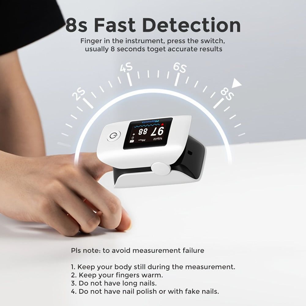 Blood Pressure Monitor, Oximeter Fingertip Digital BP Machine Home Use, Fully Automatic Hypertension Tracker