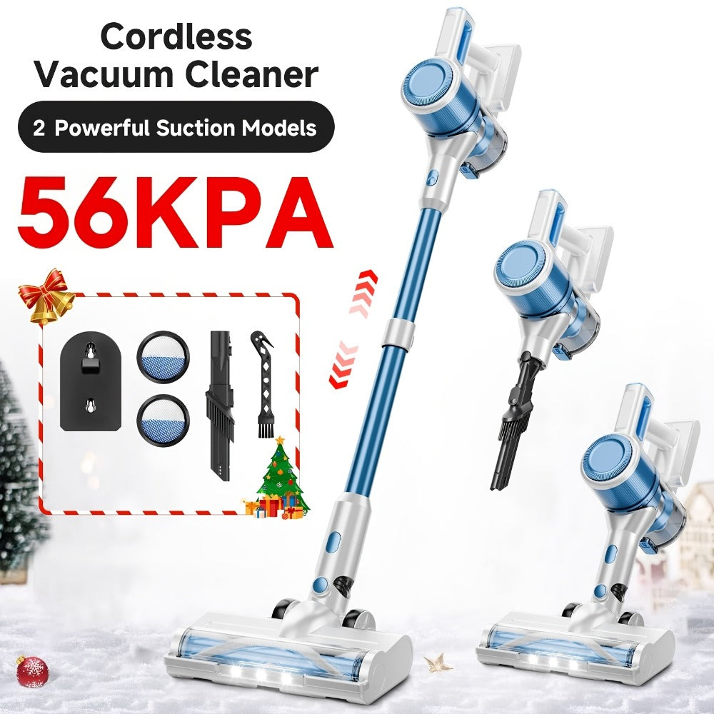 Cordless Stick Vacuum Cleaner 56-68Kpa – Lightweight 8-in-1 Handheld Vacuum with Rechargeable Battery, 45 Min Runtime for Hard Floors, Carpets & Pet Hair