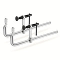 Bar Clamps 12 Inch 2-Pack – Jorgensen Light-Duty Drop Forged Steel Clamps for Woodworking, Welding & DIY Projects, Heavy-Duty Grip Bar Clamp Set