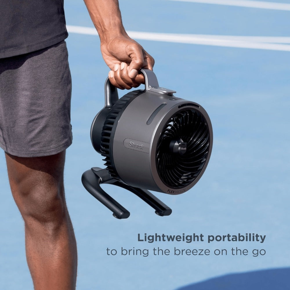 Misting Fan in a Portable Refurbished Sky Color Design for Indoor and Outdoor Use (29Hr Battery)