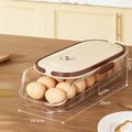 Egg Organizer for Refrigerator, Multi-Layer Auto-Rolling Egg Rack with Large Capacity – Space-Saving Egg Storage Dispenser for Fridge, Cabinet & Countertop, Ideal for Busy Families
