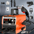 MIG Welder 3-in-1 Welding Machine 110V 105A Gasless MIG Stick ARC Portable Welder Kit with Rubber Case – Complete Starter Set with Welding Wire Rods Mask Gloves for Beginners Home Industrial Repair