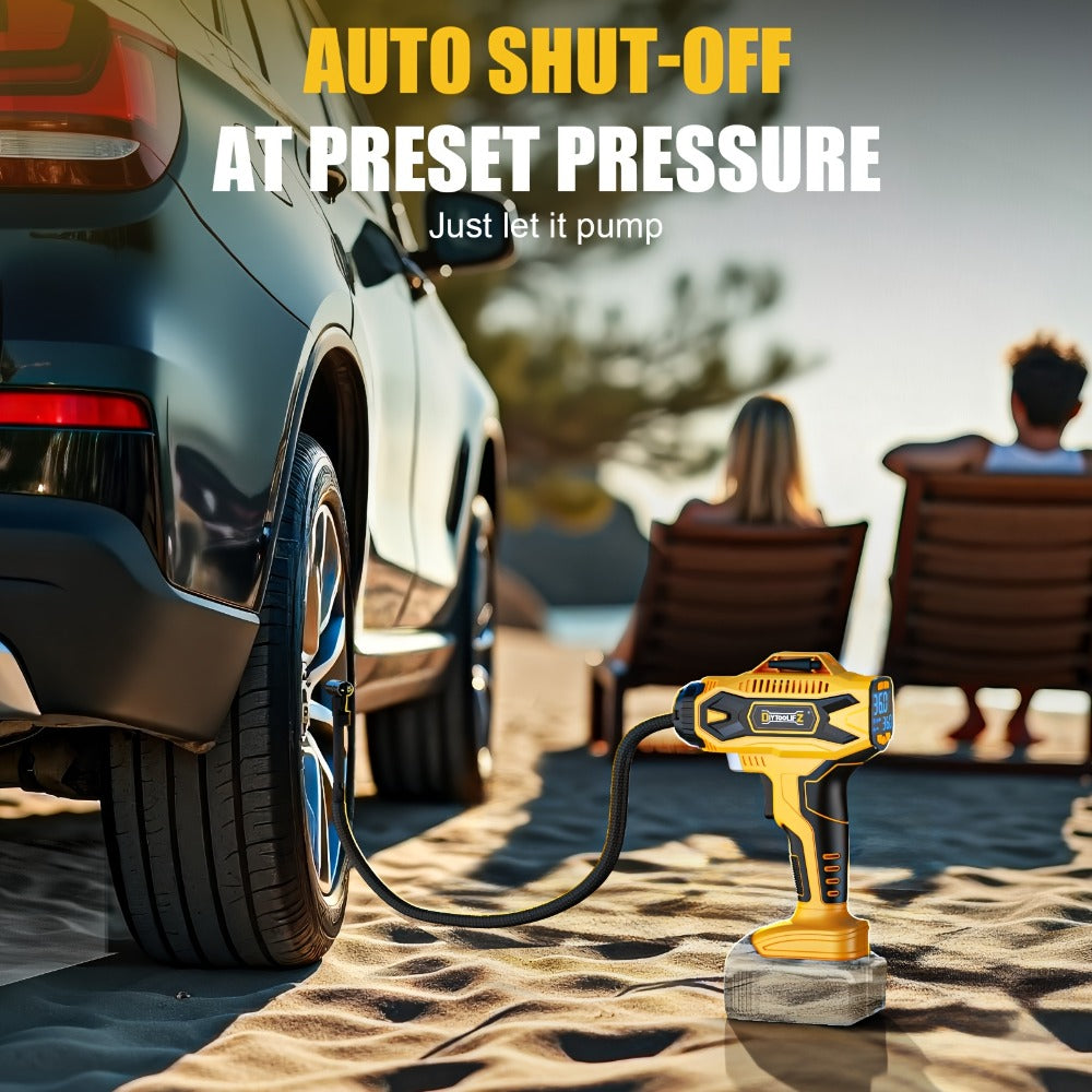 Tire Inflator, Cordless 160PSI Portable Air Compressor Compatible, DeWalt 20V / 18V Battery Digital Pressure Gauge