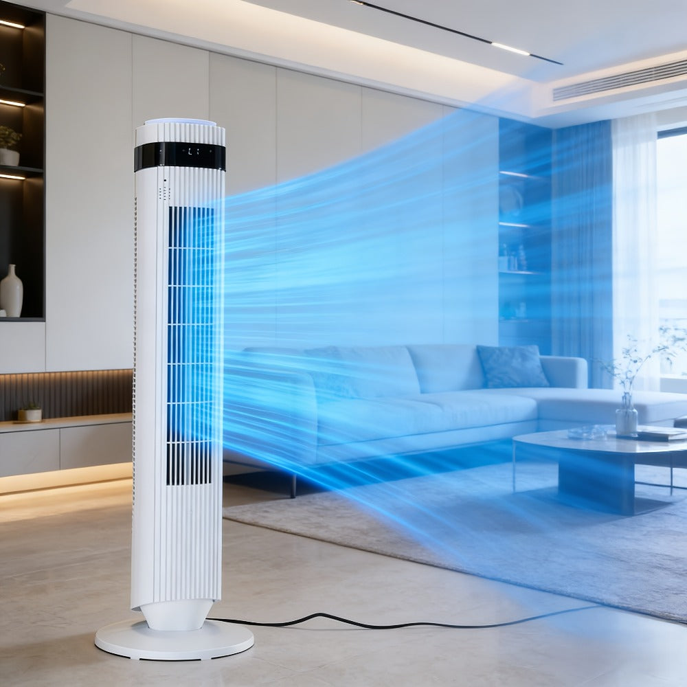 Tower Fan with LED Display 4 Speed Settings and 12-Hour Timer