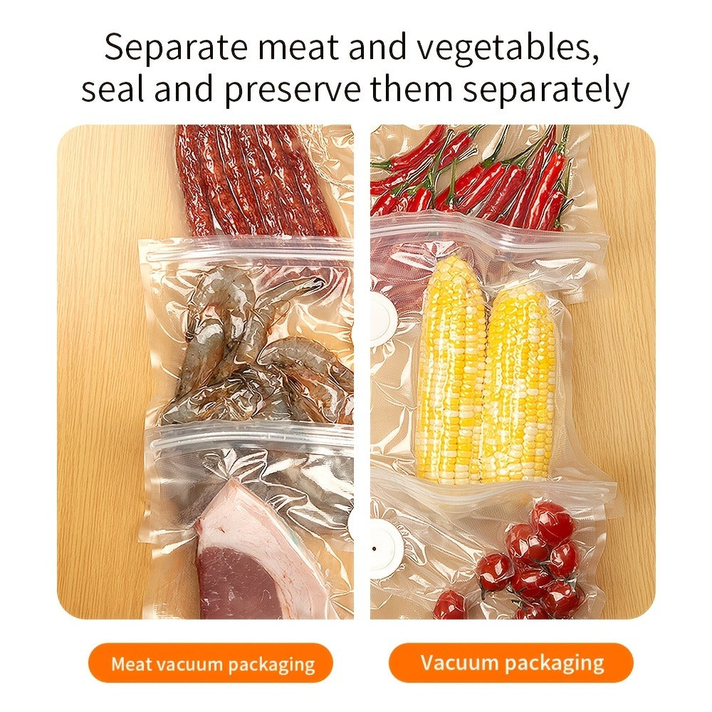 Vacuum Sealer, Machine 10 Reusable Bags Handheld Food Kit, BPA-Free Seal Bags, Portable Meal Saver for Sous Vide & Freezer Storage