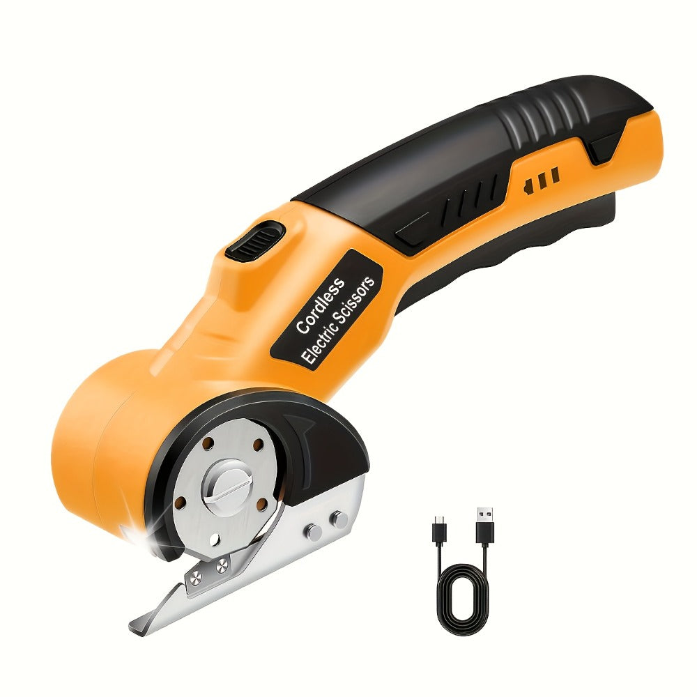 Electric Scissors with Rechargeable Cordless and Battery Indicator for Fabric