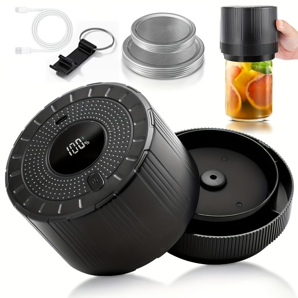 Electric Mason Jar Sealer One-Touch Vacuum Seal with Regular Mouth Lids