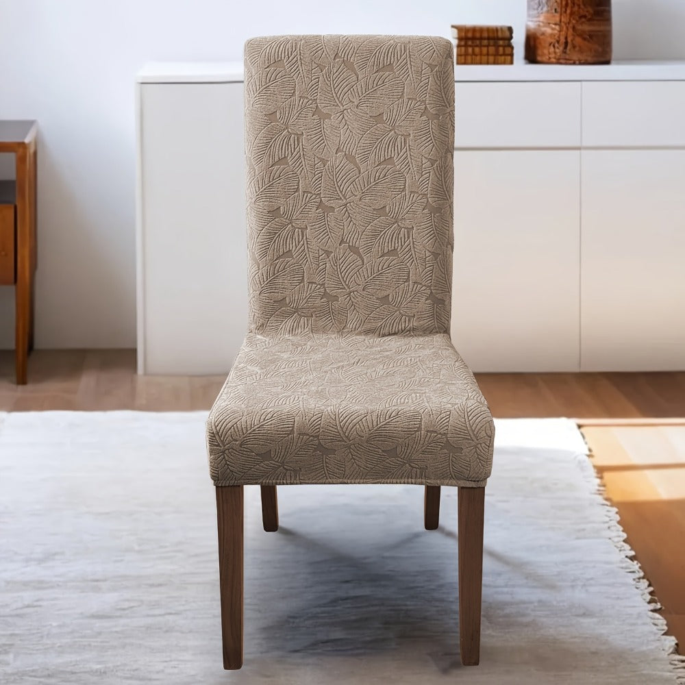 Chair Covers, Plant Print Slipcovers for Dining Room Kitchen Chairs, Elastic Parsons Chair Protector