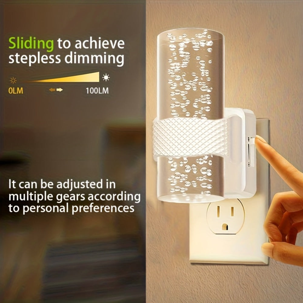 LED Dimmable 3000K Warm Light & Auto Sensor, 2 Pack for Hallway Bedroom, Adjustable / Dimmable, Plug In Night Light
