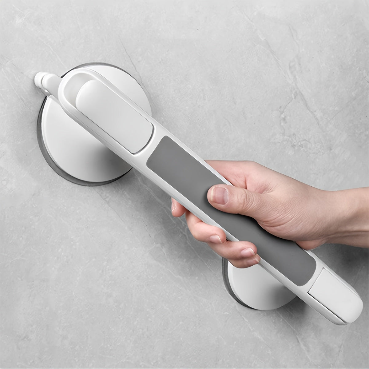 Safety Grab Bar for Seniors - Suction Cup Handrail for Bathroom, Non-Slip Bathtub Rail, Elderly Assist Handle, No Drill Wall Bar for Shower, Toilet, Kitchen Support