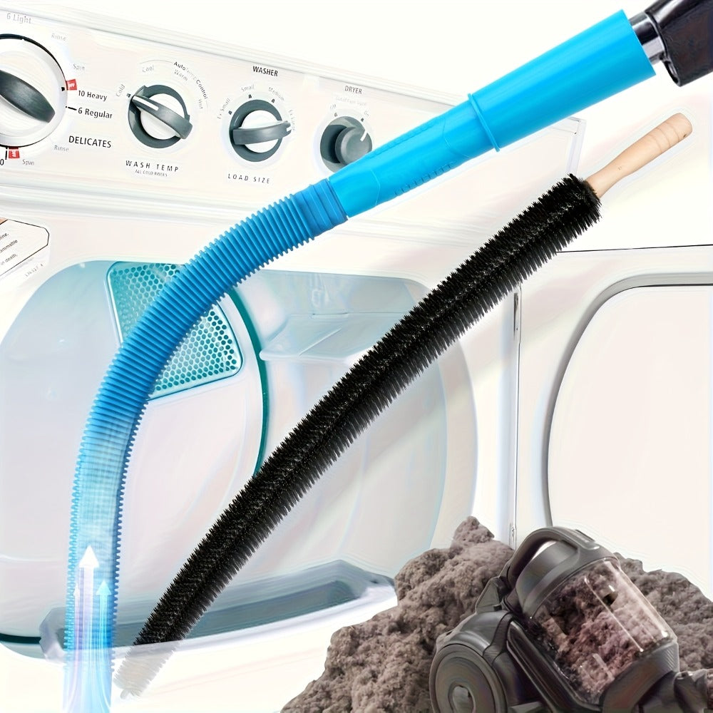 Dryer Vent Cleaning Kit, Flexible Lint Brush and Vacuum Hose Attachment Set for Dryer Duct Lint Trap Removal Home Safety