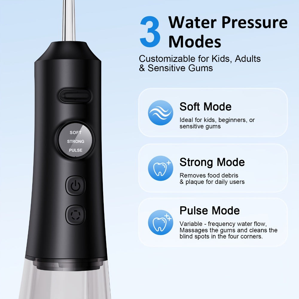 Water Flosser Cordless, Rechargeable Electric Dental Cleaner, Portable for Home & Travel Use