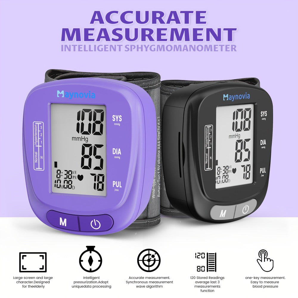 Blood Pressure Monitor, Oximeter Fingertip Digital BP Machine Home Use, Fully Automatic Hypertension Tracker