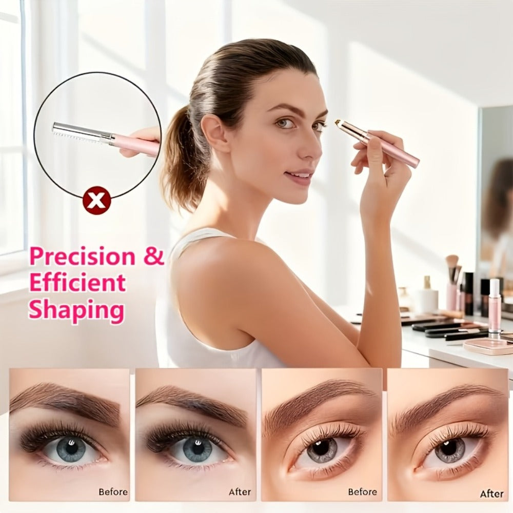 Eyebrow Trimmer: Electric for Women 2 Pack, USB Rechargeable Painless Precision Eyebrow Razor Pen