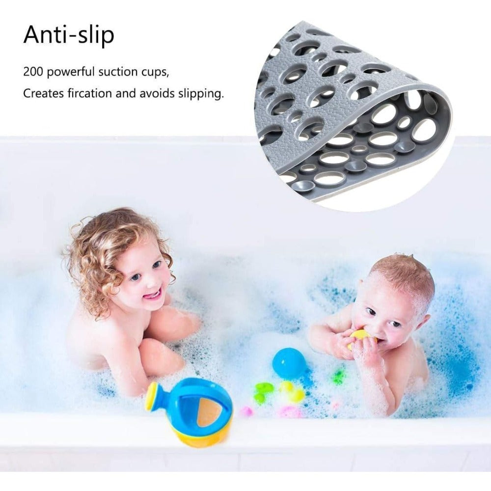 Non-Slip Bath Mat in Extra Soft TPE for the Bathtub and Shower (30x17 Inch)