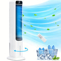 Evaporative Air Cooler Portable 1.32 Gal, 3-in-1 Swamp Cooler Fan Humidifier with Ice Cooling, 4 Ice Packs, 70° Oscillation & Low Noise, Bladeless Tower Fan Air Conditioner for Bedroom Kitchen Office