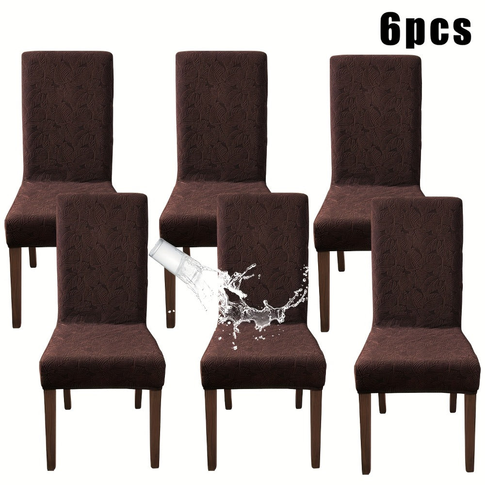 Chair Covers, Plant Print Slipcovers for Dining Room Kitchen Chairs, Elastic Parsons Chair Protector