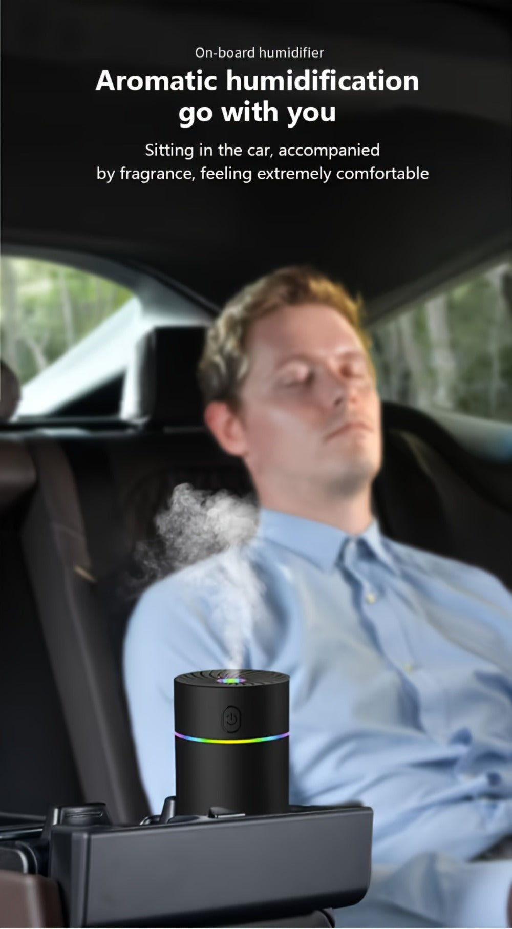 USB Cool Mist Humidifier for Bedroom and Office with a Color-Changing Night Light