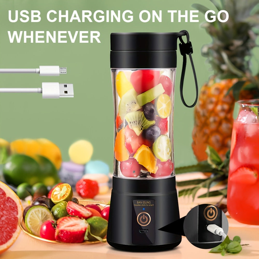 Blender Cup with USB Rechargeable 380ML and 6 Blades for Smoothies