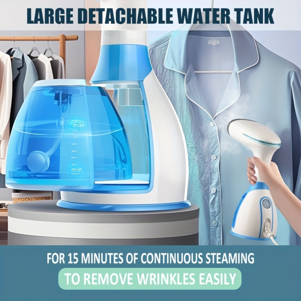 Garment Steamer, 9.47oz Removable Water Tank, Compact Mini Steam Iron for Clothes Home Travel Office