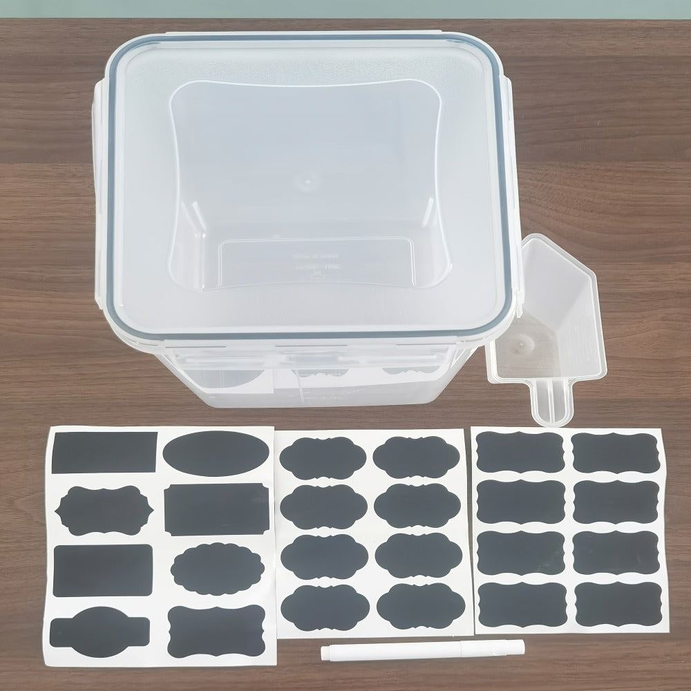 Food Storage Containers, Large Airtight Pantry Canisters 4 Pack, Lids for Flour Sugar Rice Cereal and Baking Supplies
