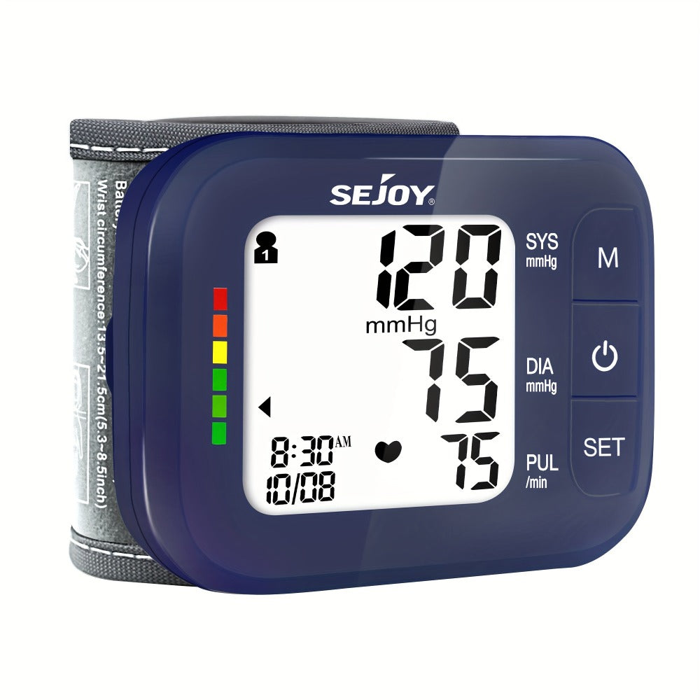 Wrist Blood Pressure Monitor, Portable & Accurate for Home Use & Travel (Blue / White / Black / Purple)