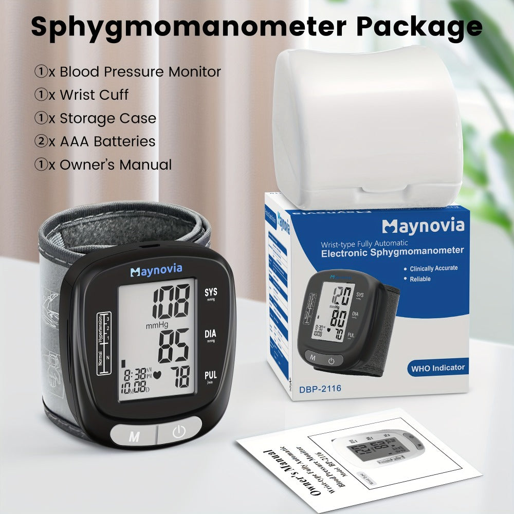 Blood Pressure Monitor, Oximeter Fingertip Digital BP Machine Home Use, Fully Automatic Hypertension Tracker