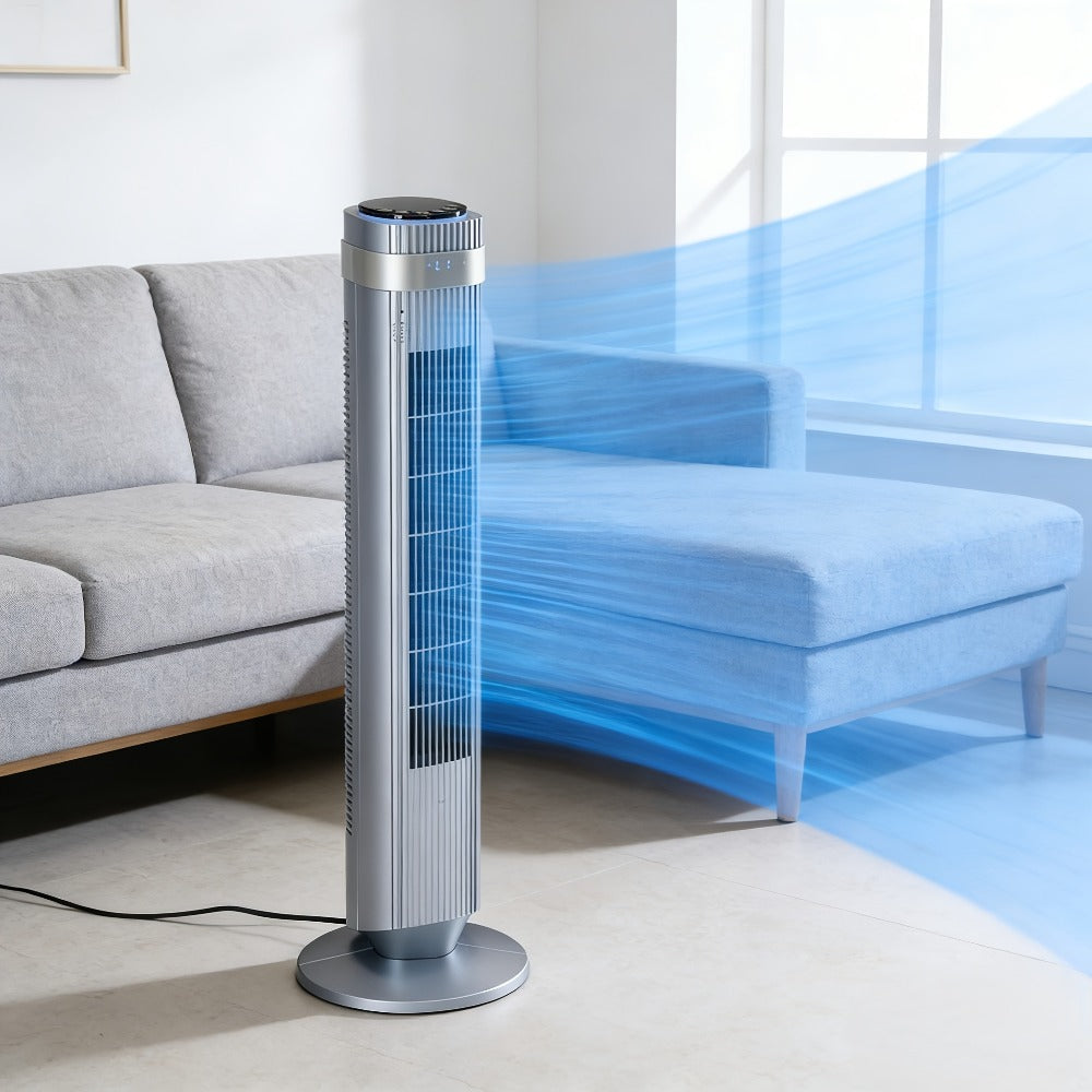 Tower Fan with LED Display 4 Speed Settings and 12-Hour Timer