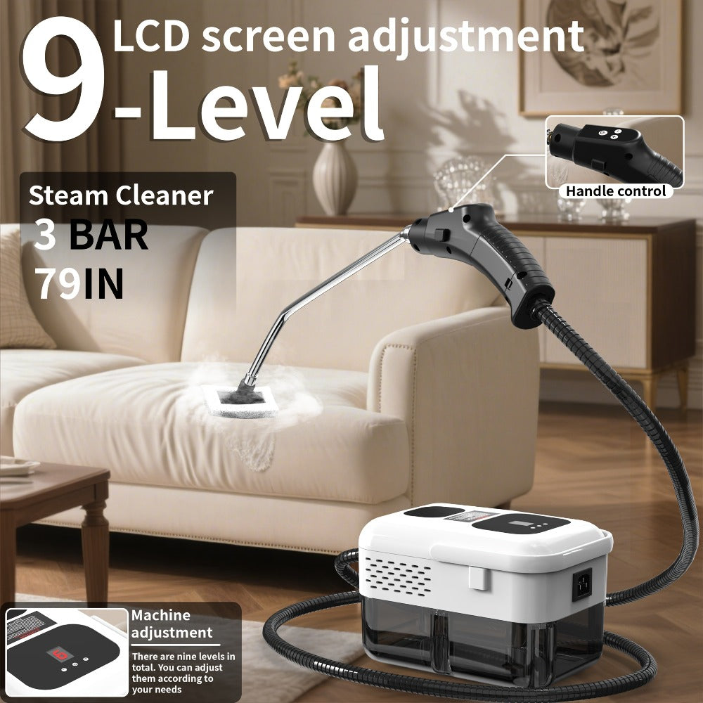 Steam Cleaner, Portable High-Temperature High-Pressure Handheld Steamer for Home, Tile & Grout Cleaning 9-Speed Adjustable