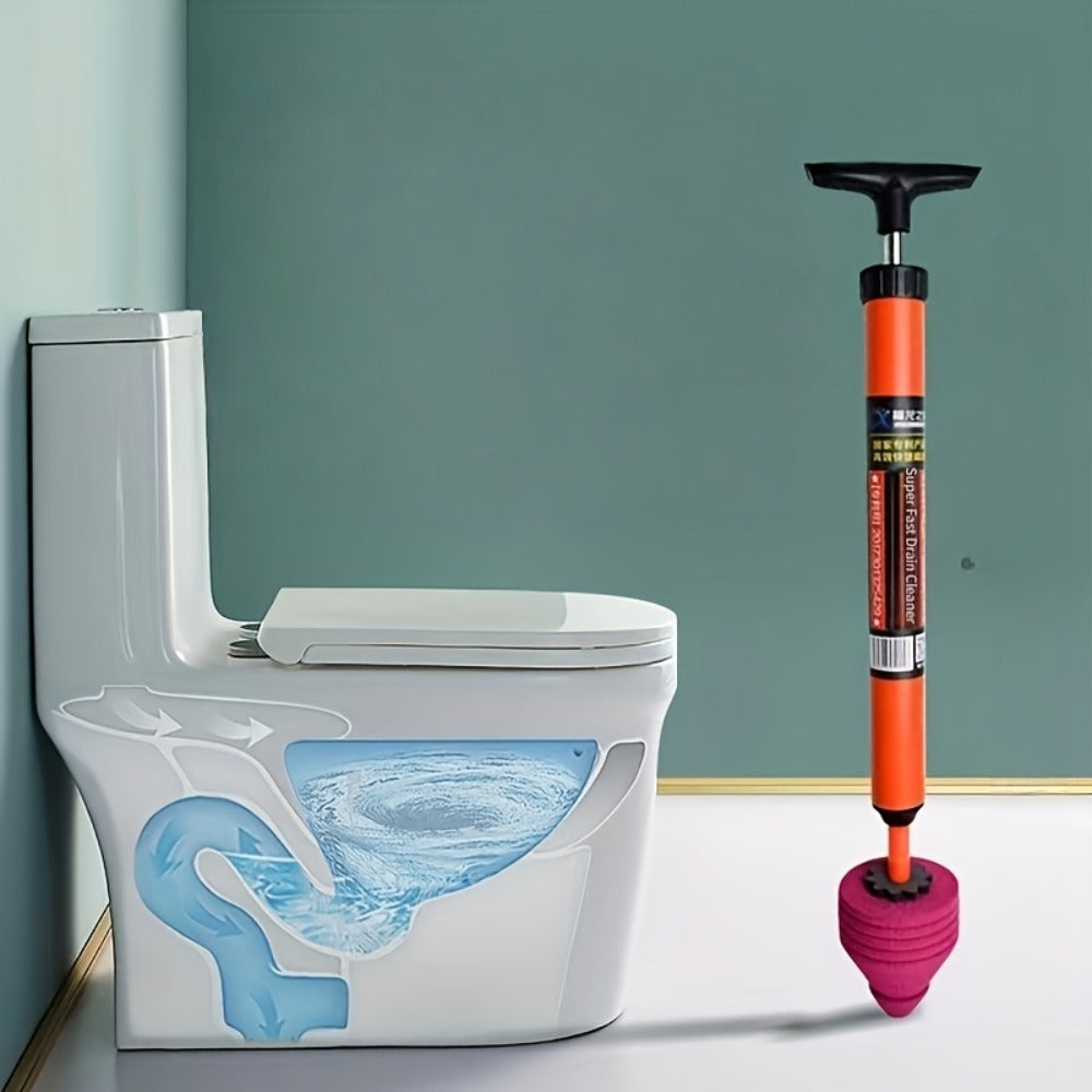 Toilet Plunger, Heavy-Duty Air Pressure Drain Cleaner, Suction Cup Clog Remover for Toilet Sink Shower Bathtub